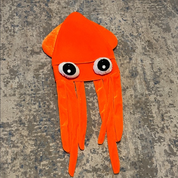 Orange Squid Kids Costume Hat - Picture 1 of 2